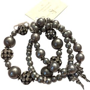 Sassy Jones Dominique Bracelet Stack - Gray